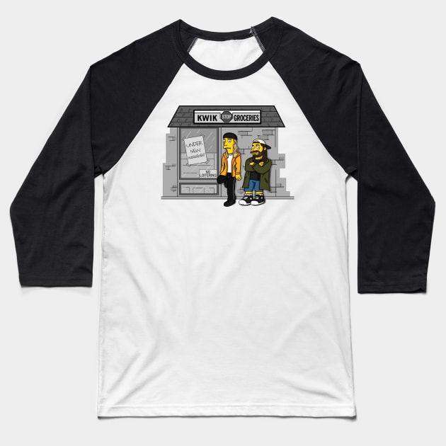 Kwik Stop Jay and Silent Bob Baseball T-Shirt by dartistapparel